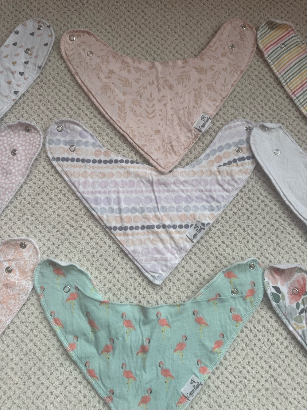 COPPER PEARL Baby Bandana Bib Bundle (Set of 9) - Picture 3 of 4